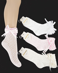 Ажурные носки с аксессуаром для девочки   KATAMINO