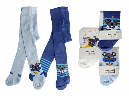 Колготки с рисунком для мальчика PIER LONE